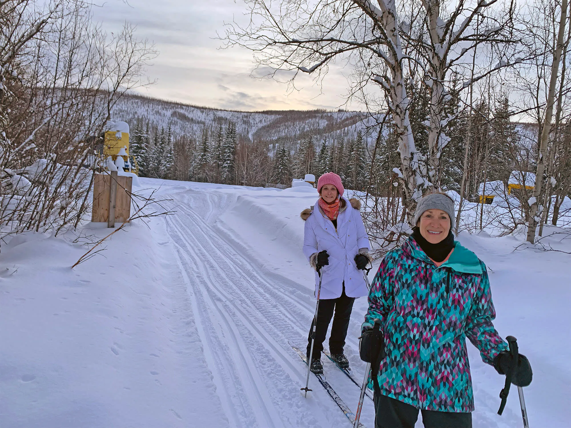 Cross country skiing at Chena Hot Springs