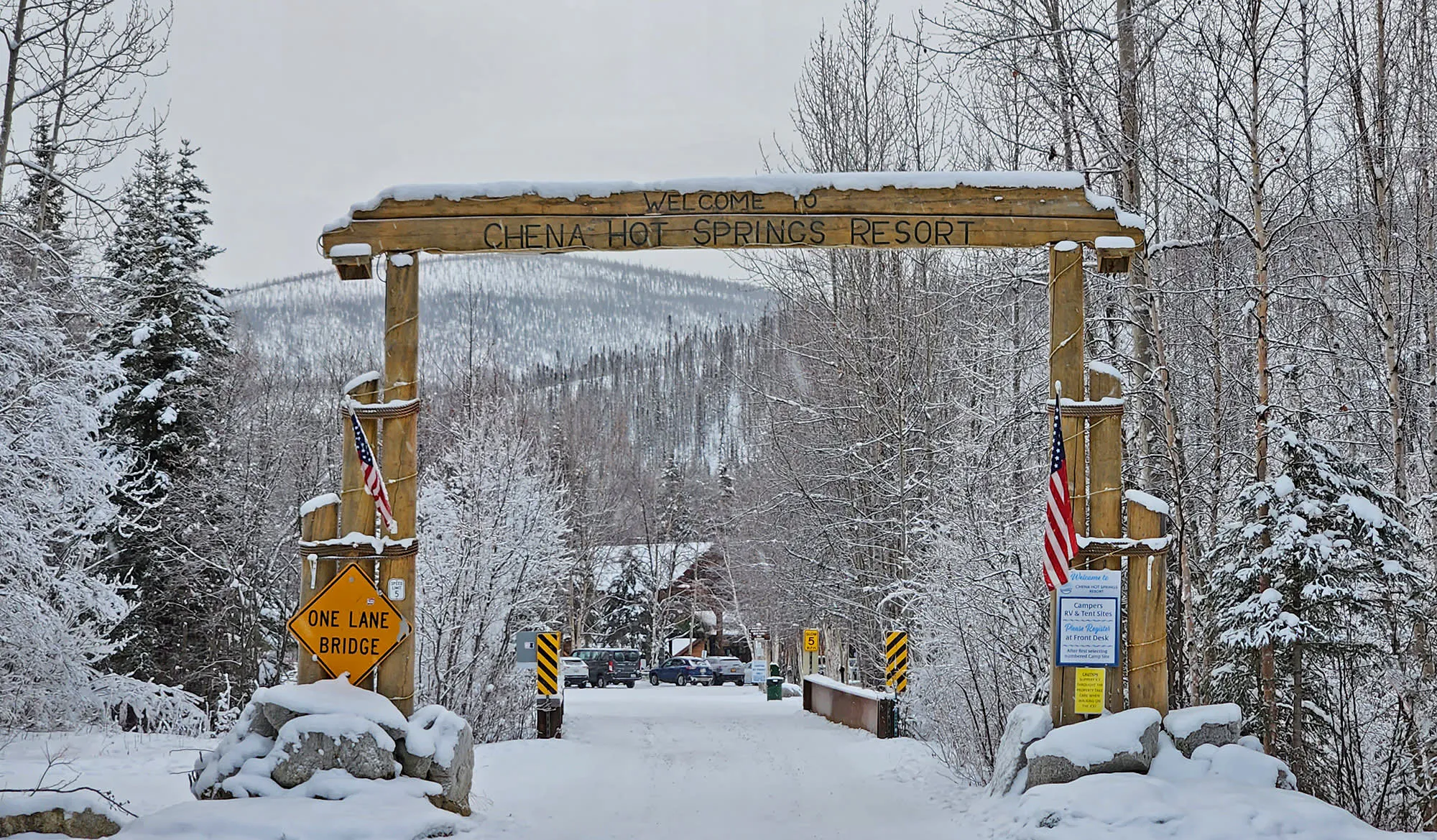Chena Hot Springs Entrance