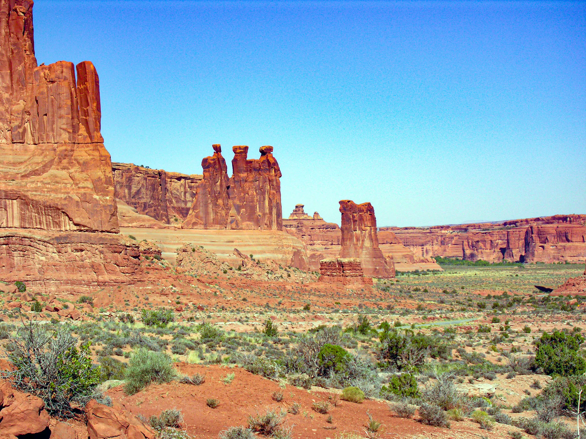 The Courthouse Towers in Arches National Park