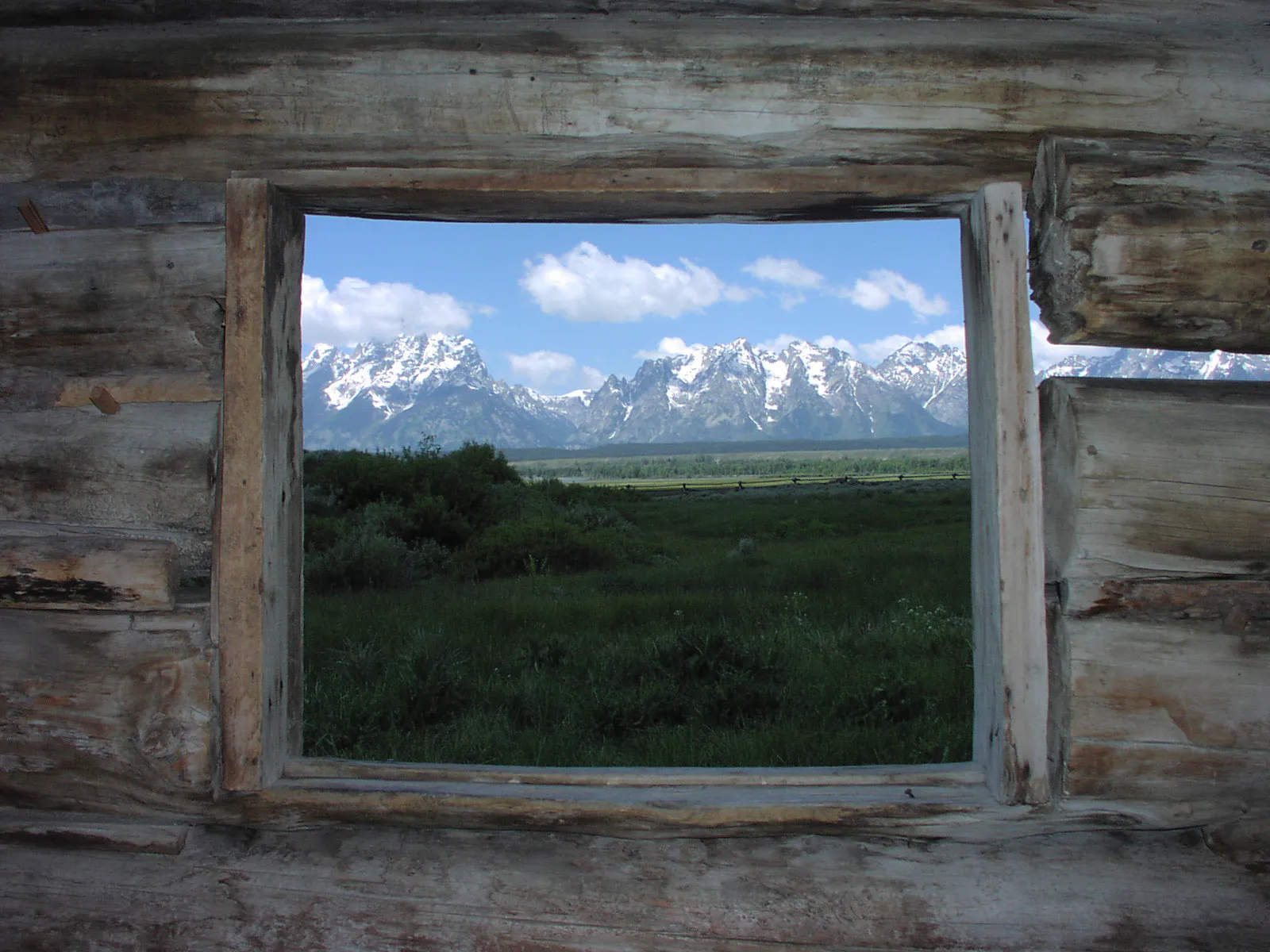 Cunningham Cabin Window Grand Teton