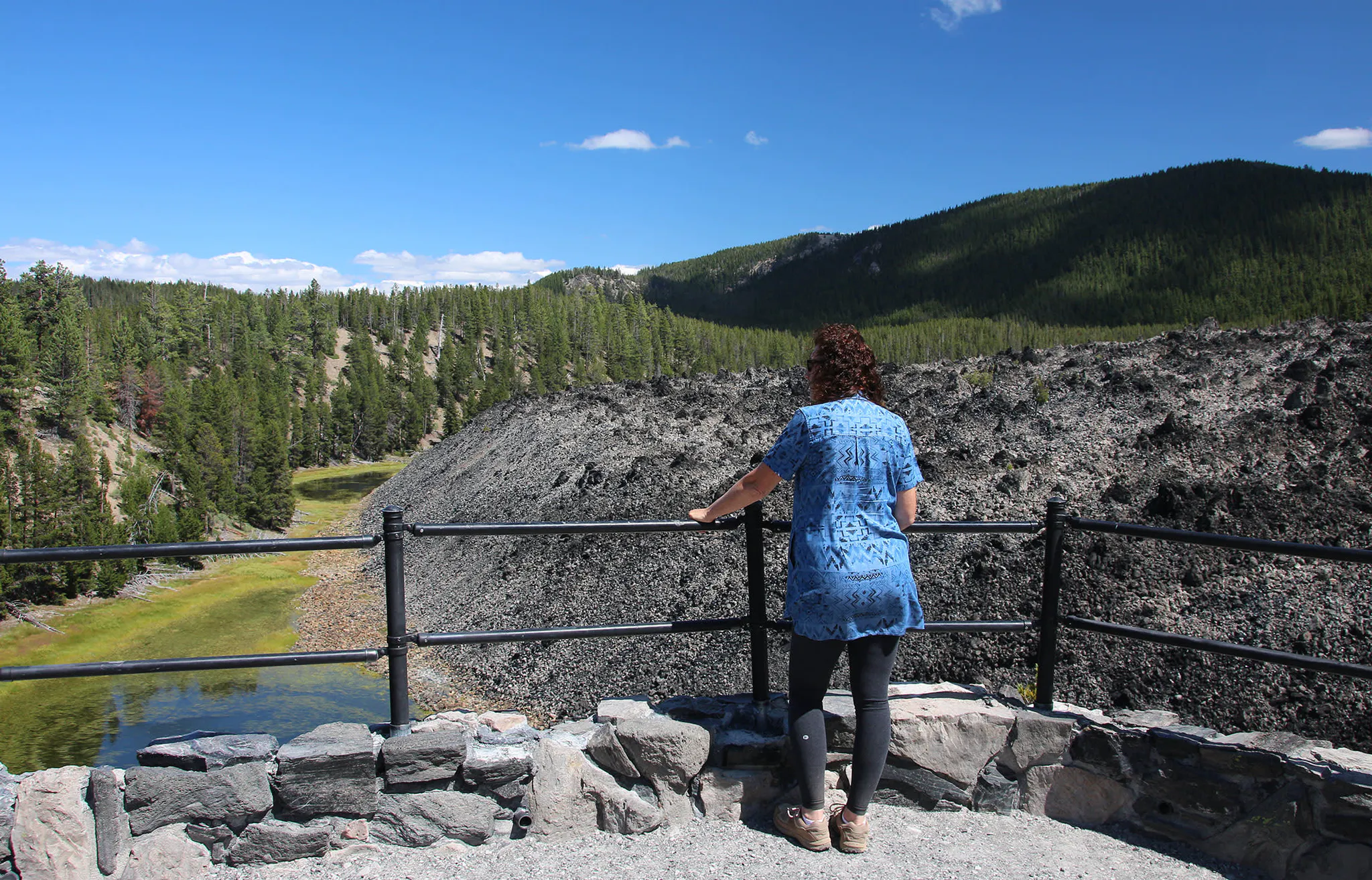 A Person Overlooking Newberry Volcano National Monument