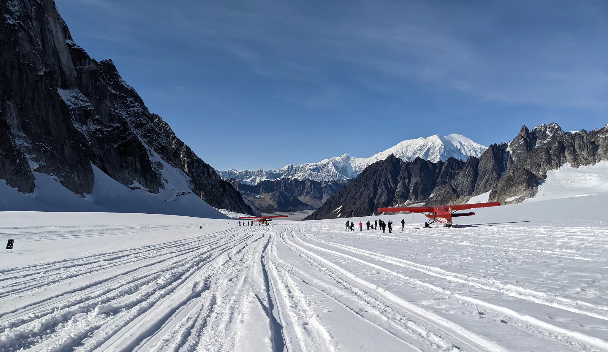 Glacier landing, Denali NP