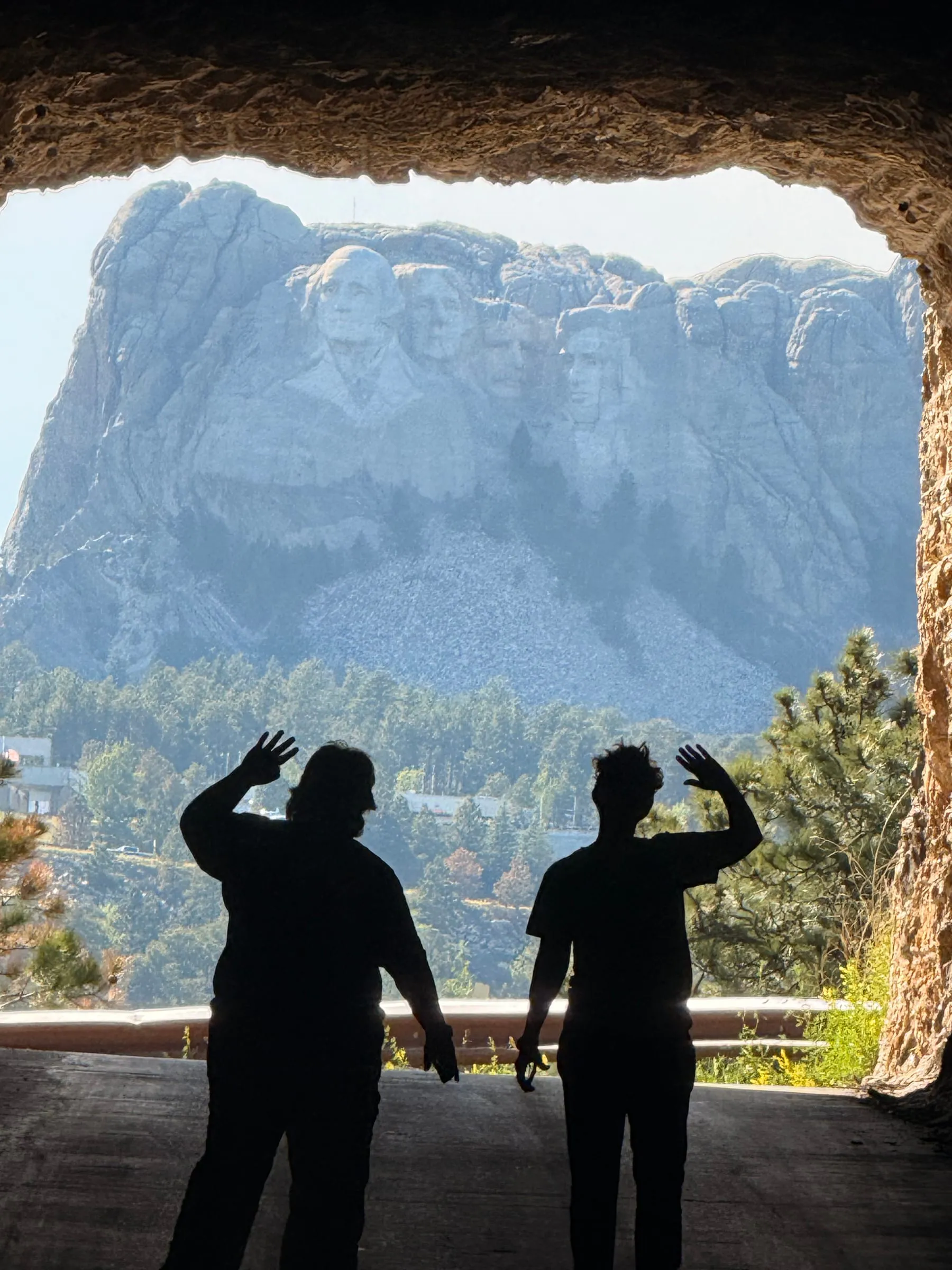 Mount Rushmore framed by a tunnel on the Iron Mountain Road