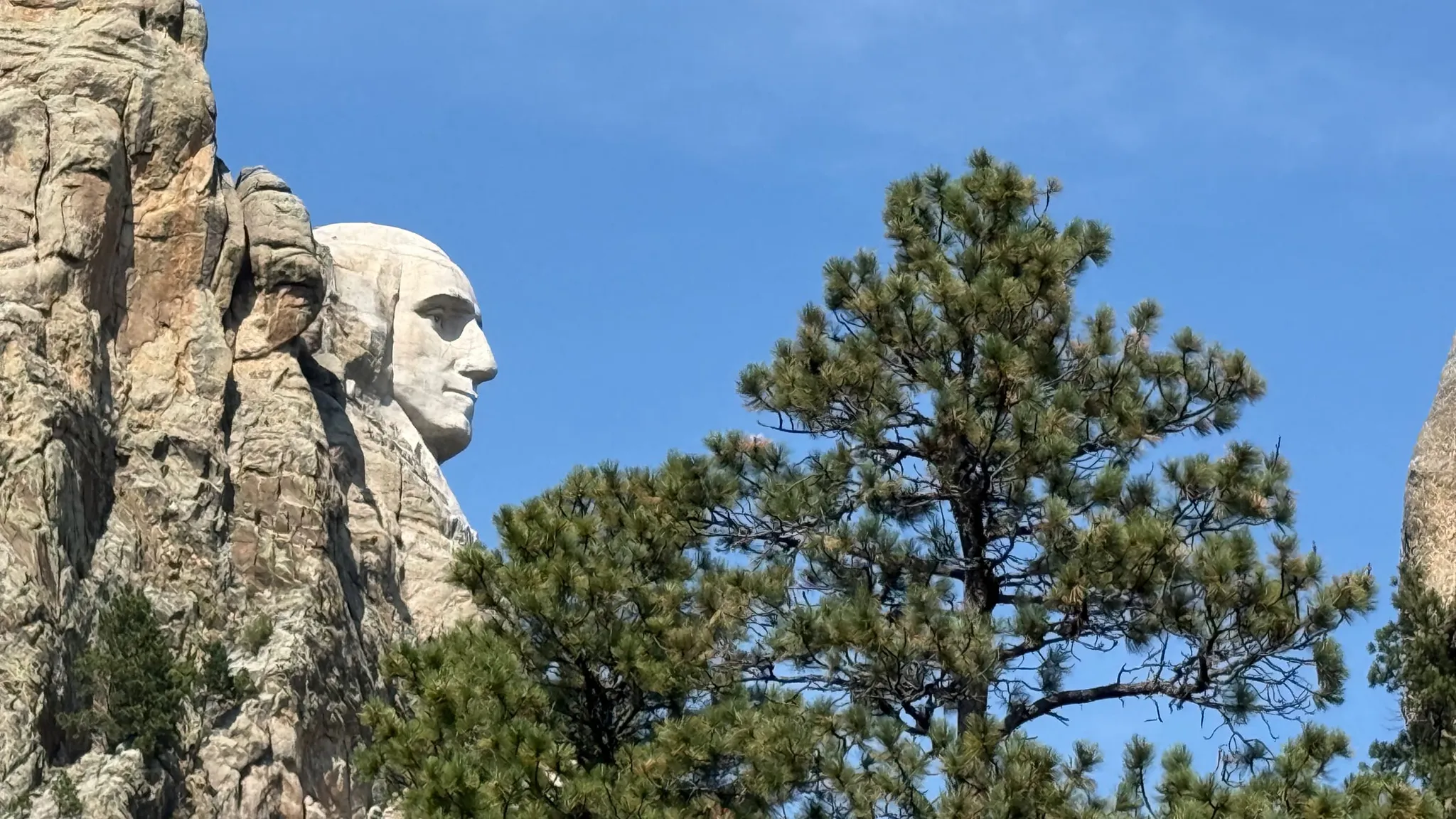 George Washington's face at Mount Rushmore