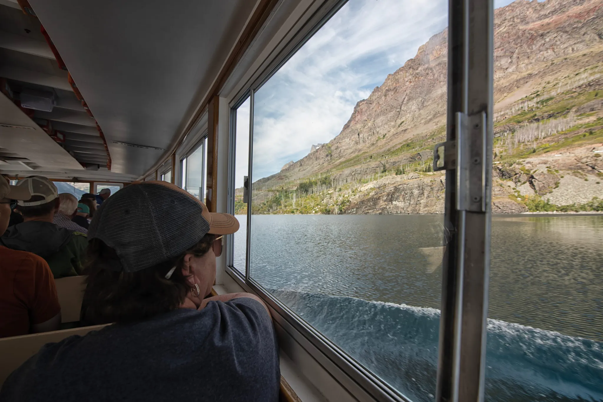 A boat tour on the lake, Glacier National Park