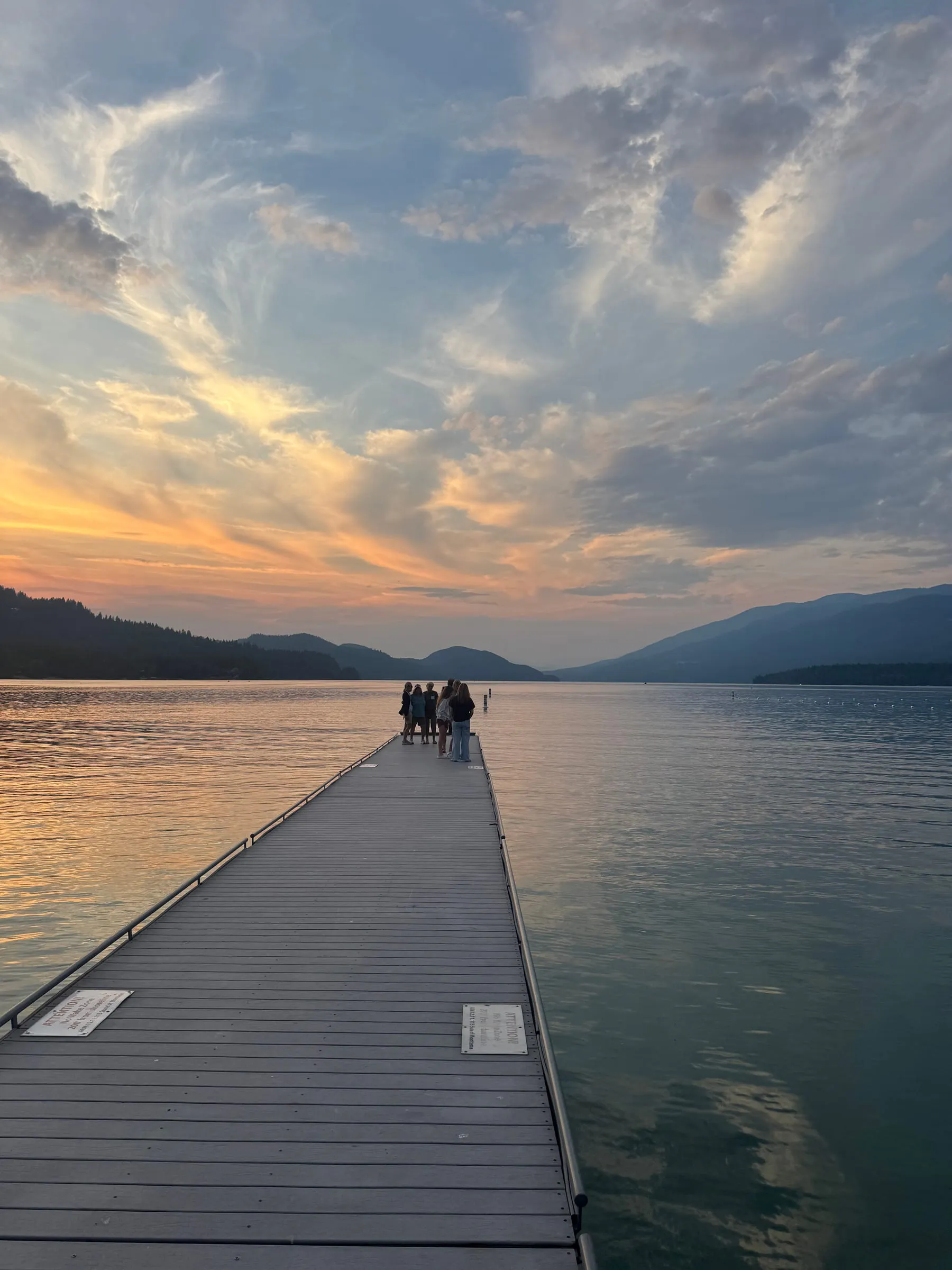 Sunset from the pier, Glacier National Park