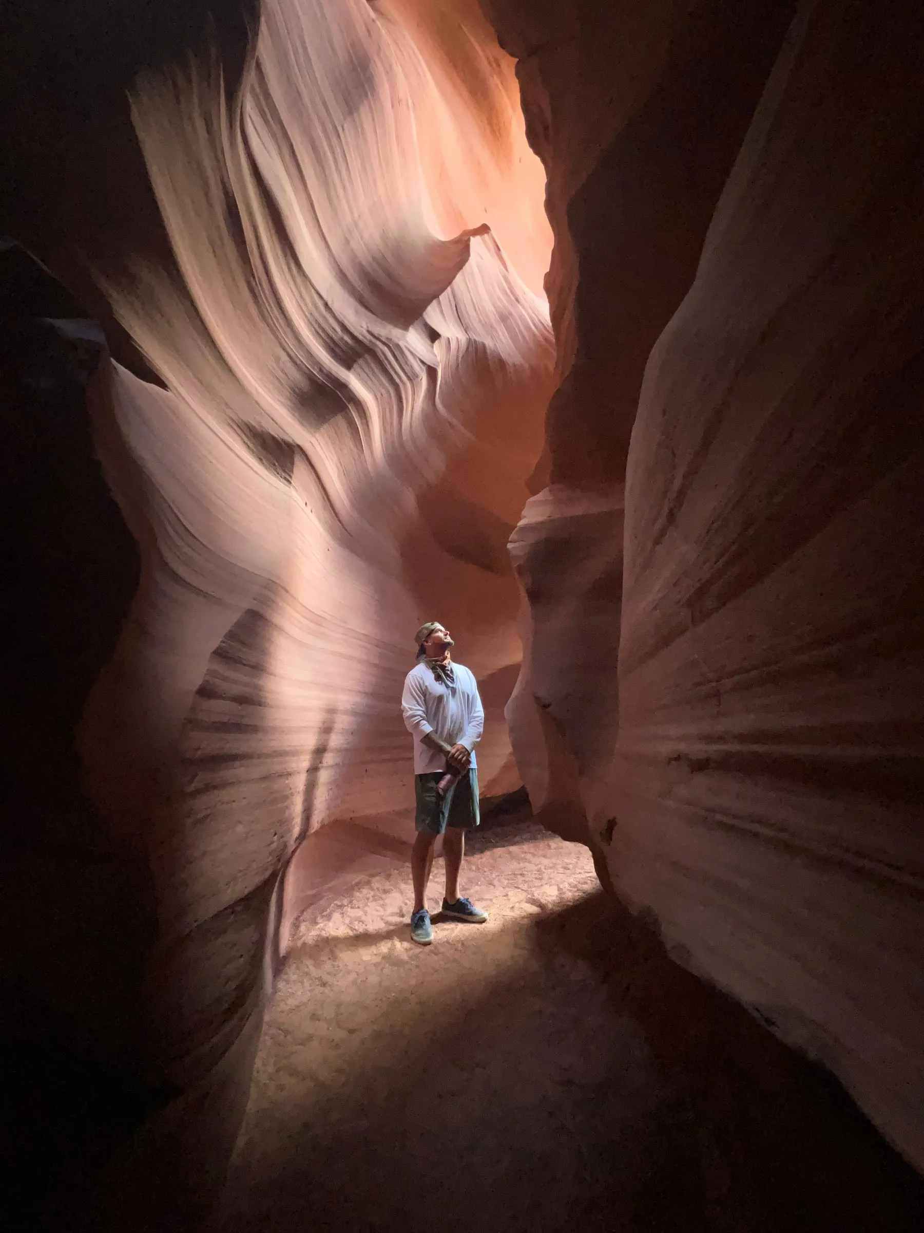 Inside a slot canyon