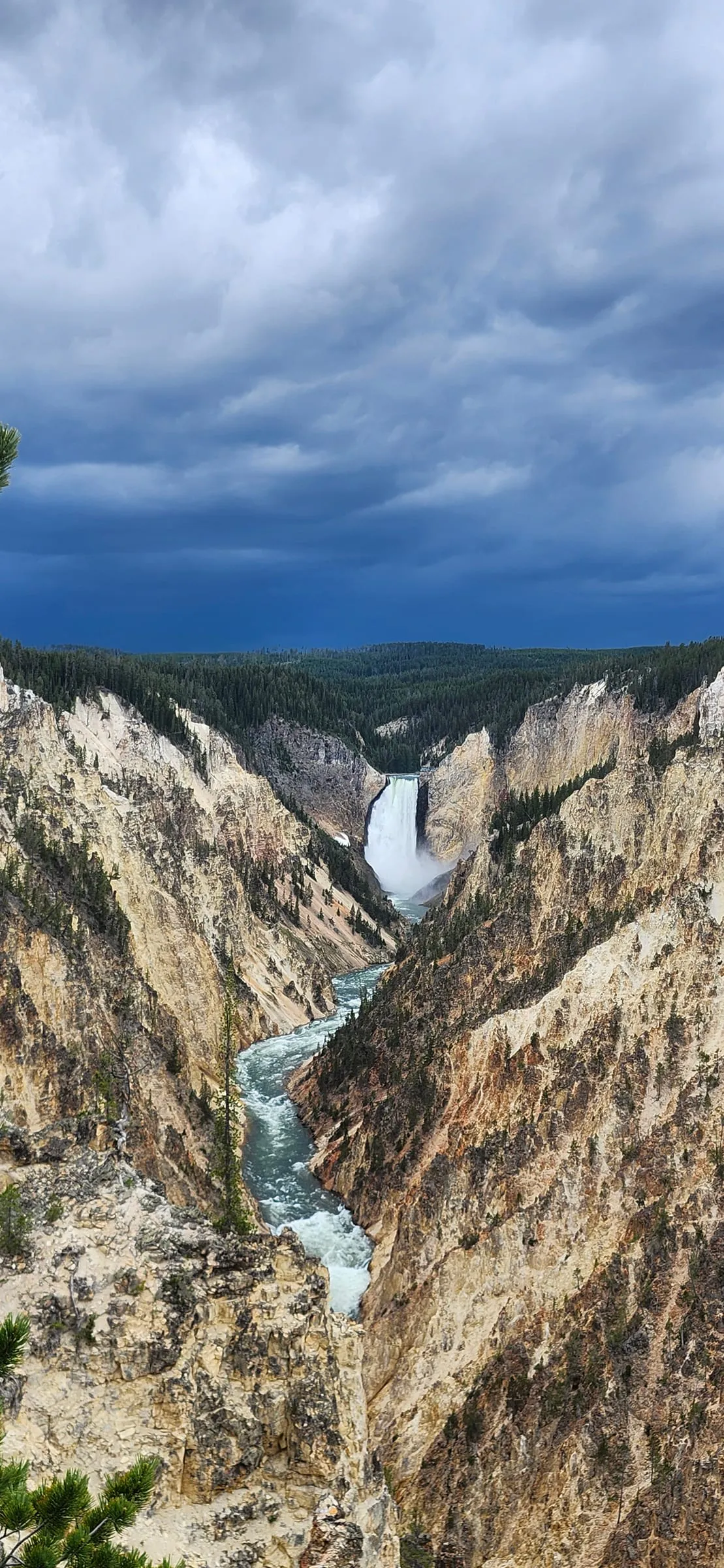 A waterfall in Yellowstone National Park