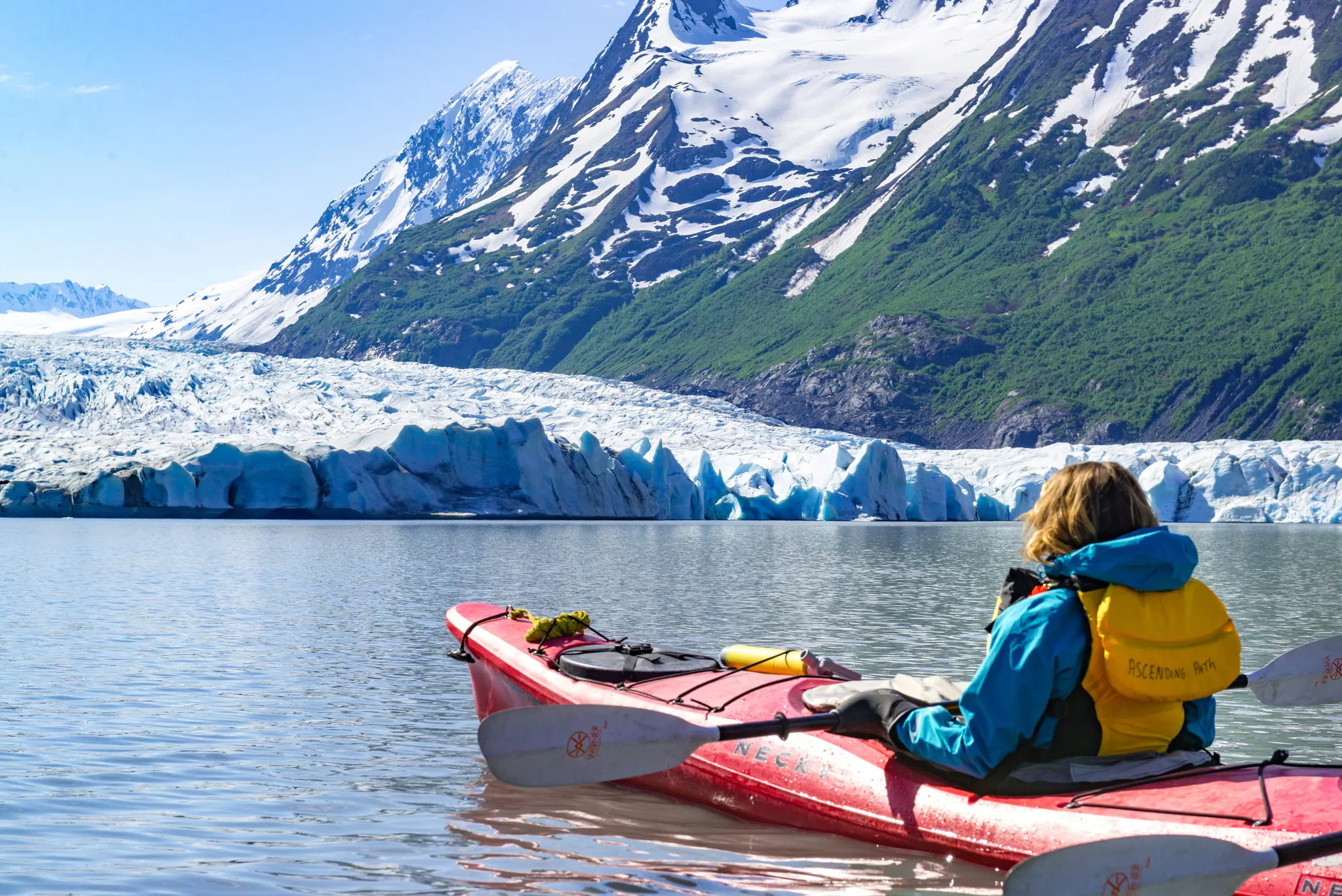 Kayaking at Spencer Glacier