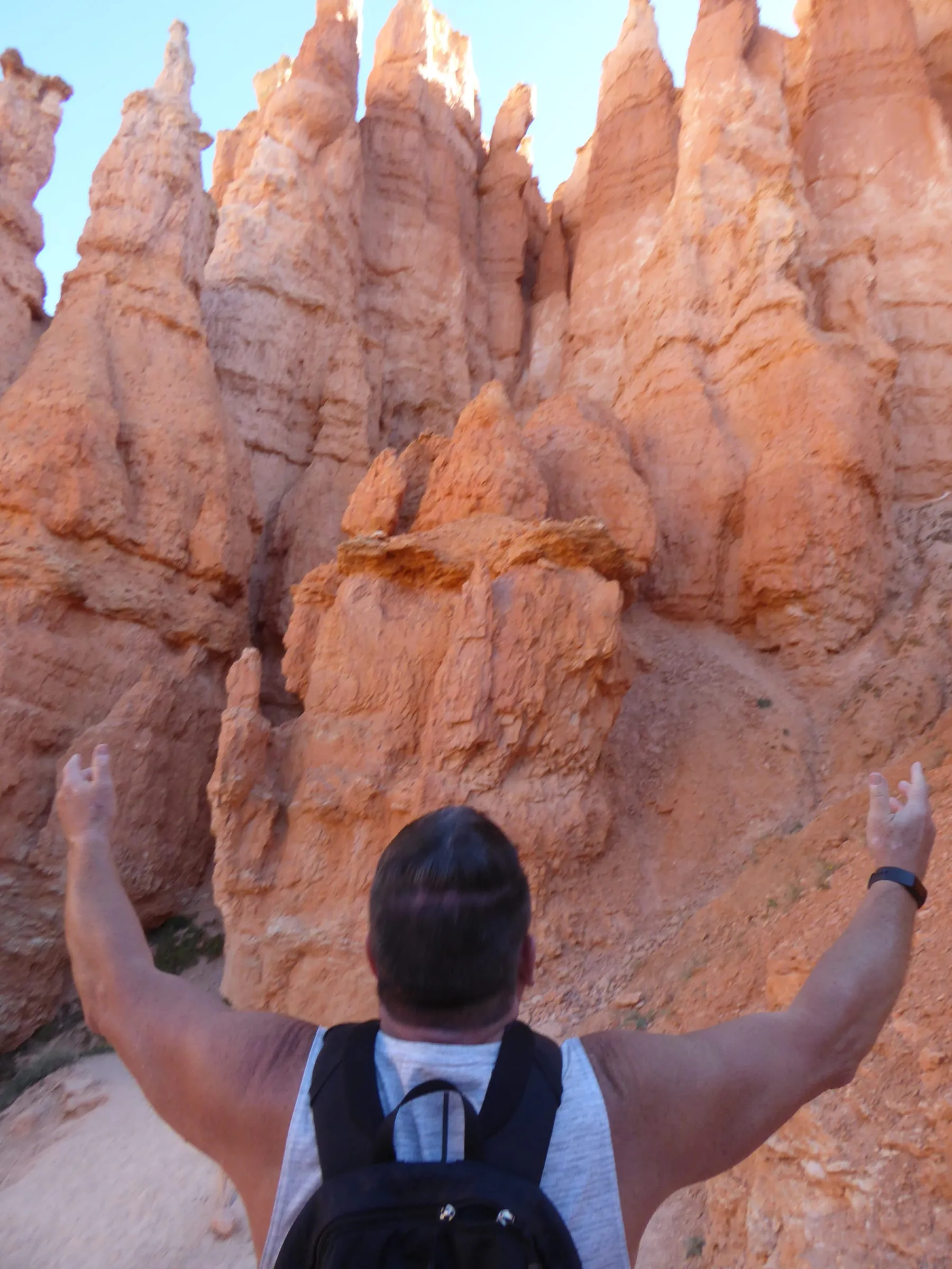 Above the hoodoos in Bryce Canyon
