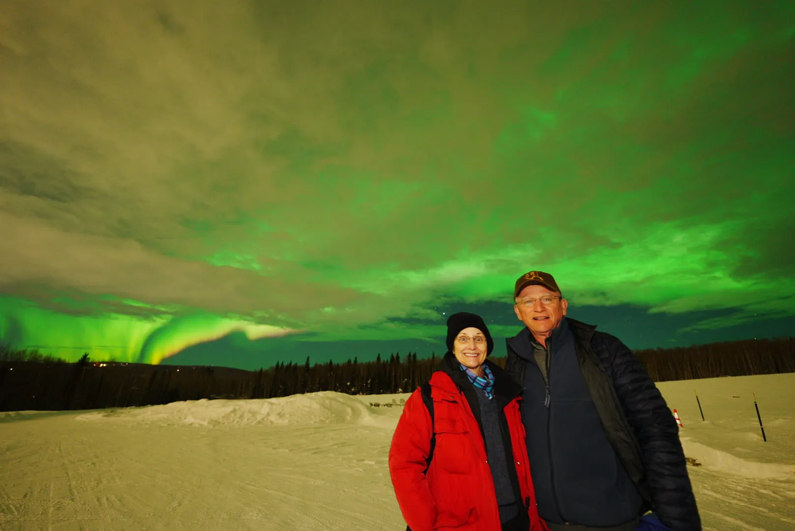 Guests under the northern lights