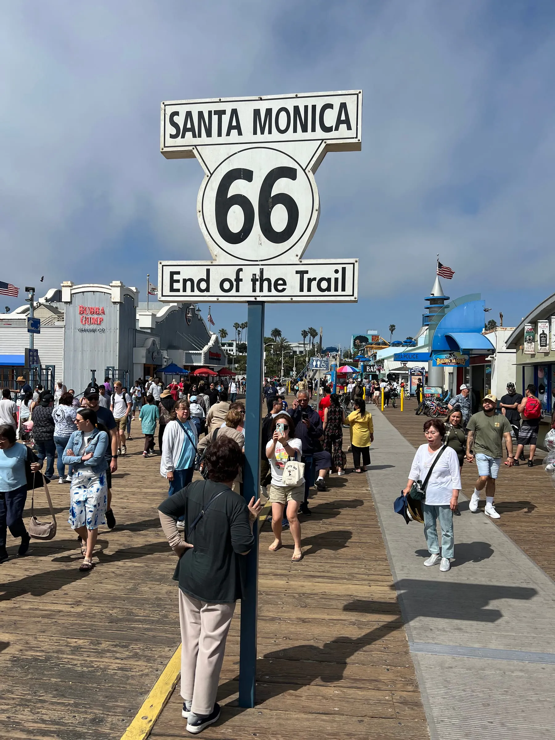 The end of Route 66 sign at Santa Monica Pier